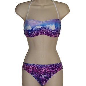 The Bikini Lab purple bandeau bikini